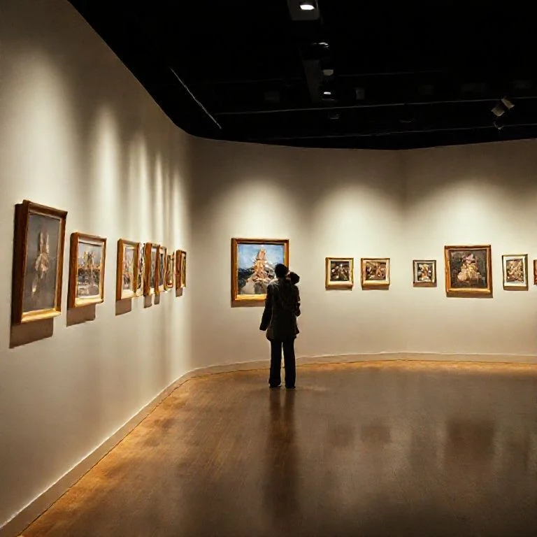 An ancient, towering library carved into the side of a mountain, illuminated by shafts of mystical light filtering through stained-glass windows depicting forgotten tales. Dust motes dance in the light. Bookshelves stretch into infinity. Dominant colors: warm sepia tones, deep reds, golden light. Style: Epic fantasy, magical realism, renaissance painting influence.